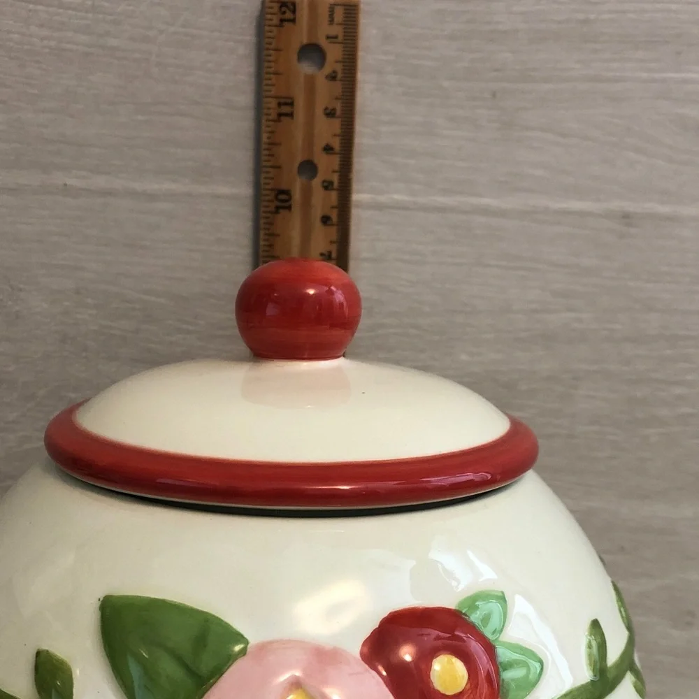 Mary Engelbreit Cookie Jar Canister Love and Cheerfulness 2003 As Is Please Read